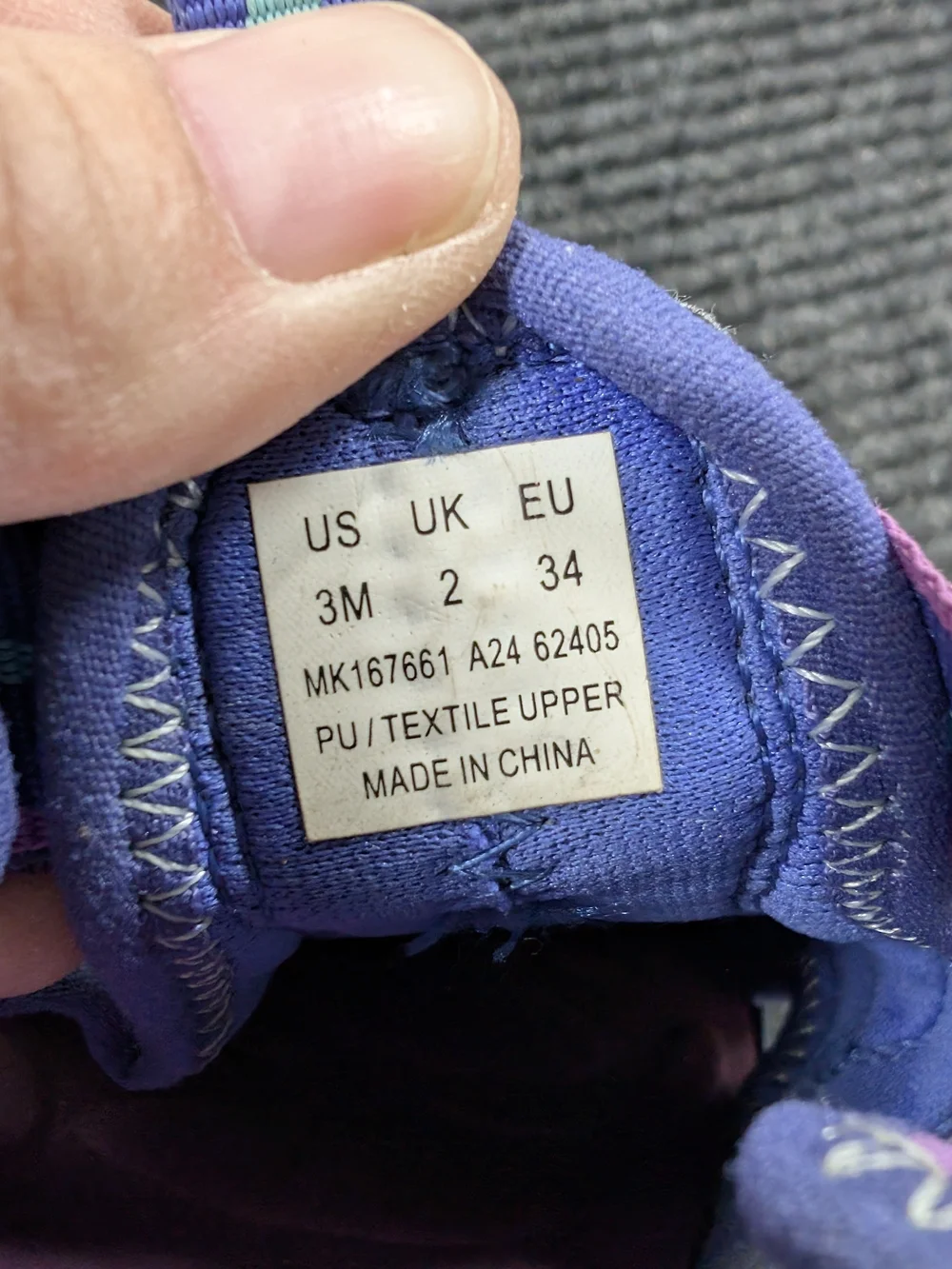 Merrell Kids Hydro H2O Hiker Sandals Blue Purple Pink Size 3M Big Kid